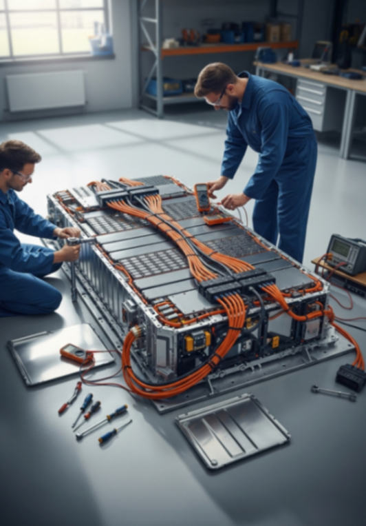 صيانة بطاريات السيارات الكهربائية